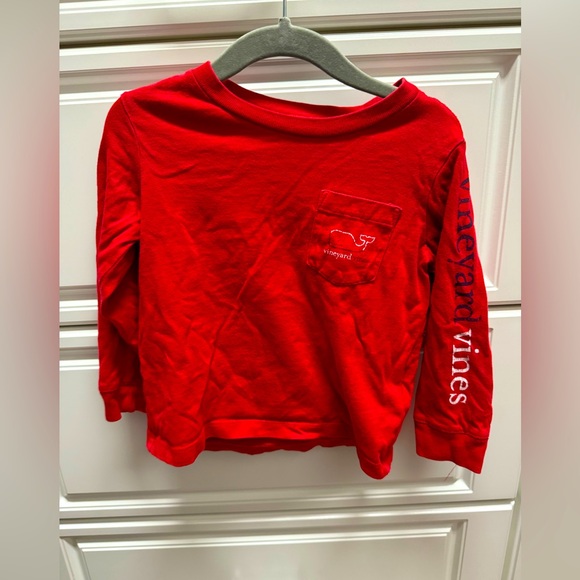 Vineyard Vines Red Long Sleeve Tee TShirt Sz 2T - Picture 1 of 5